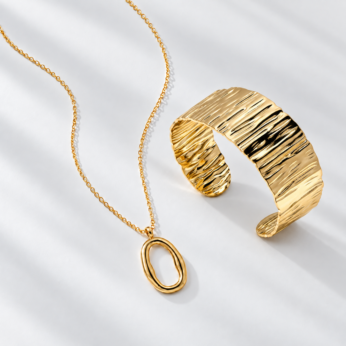 The Ripple Effect Cuff & The O. Necklace
