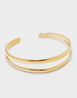 detail gold double arc bracelet