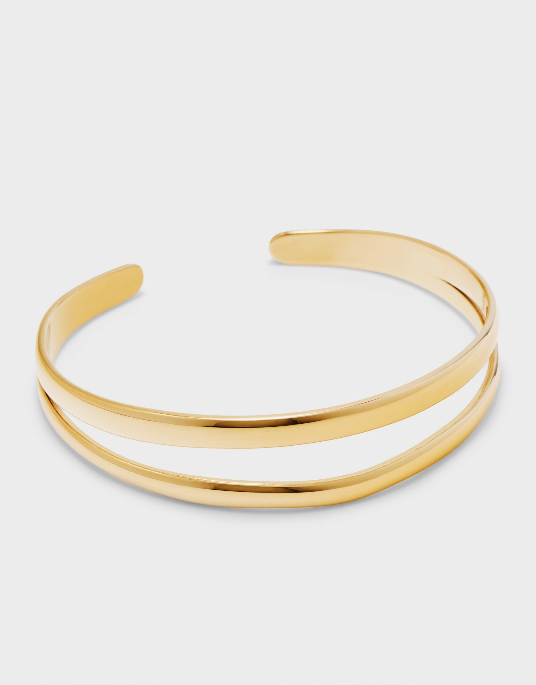 detail gold double arc bracelet