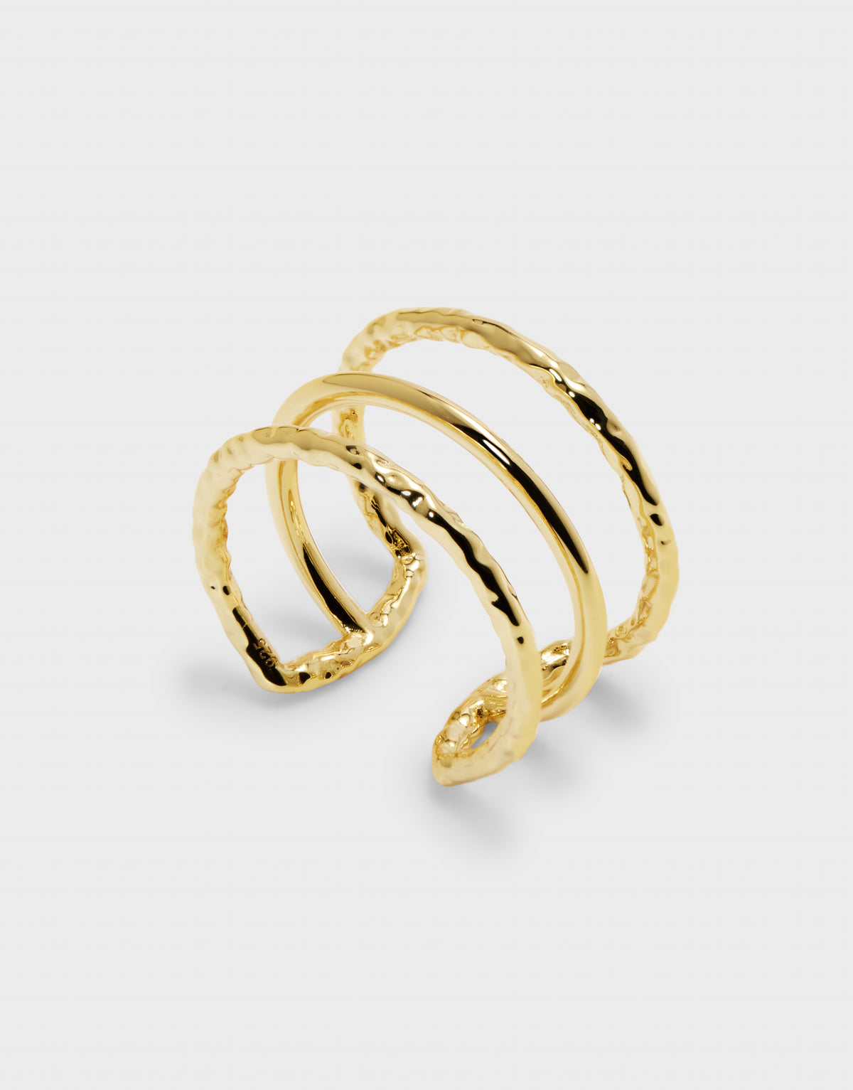 Triple band open ring 