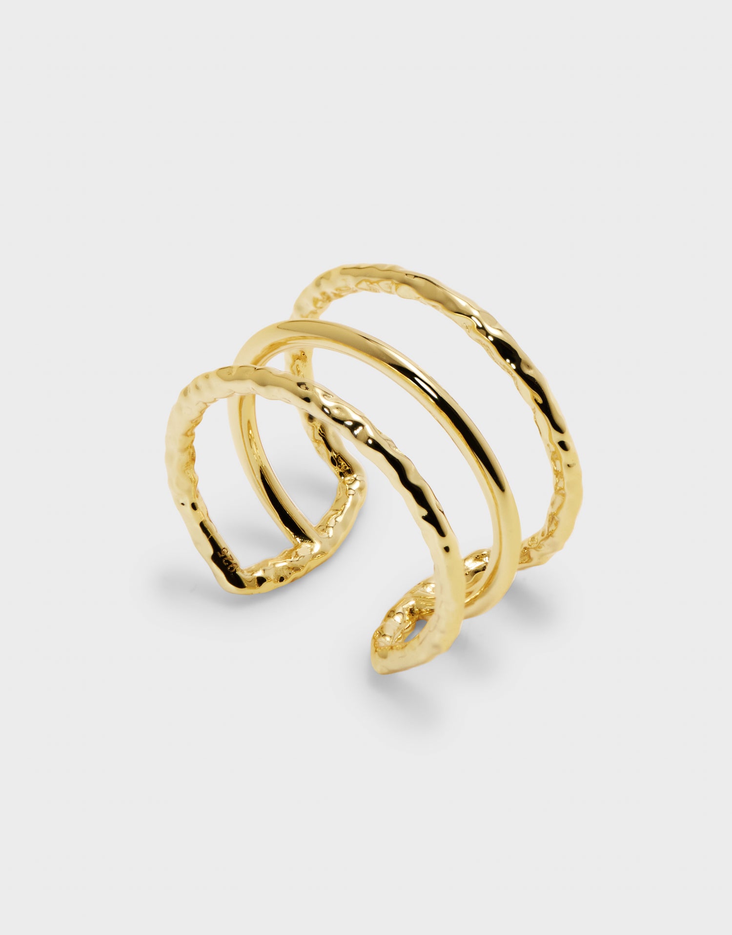 Triple band open ring 